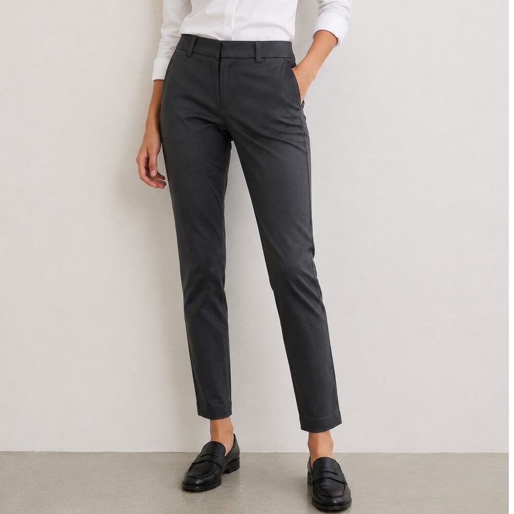 Oobe Women’s Dark Charcoal Gray Slim Straight Dress Pants Office Career Sz 8/31